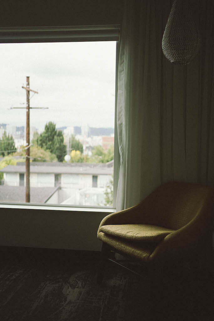 Moody chair in my hotel room