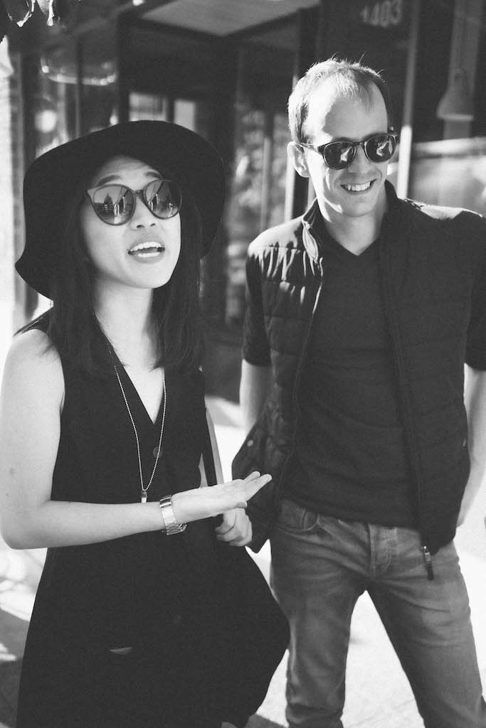 Tom and Jenn wearing sunglasses