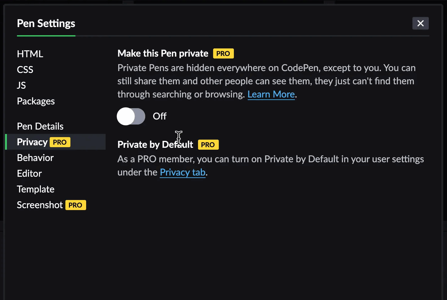 CodePen PRO CodePen PRO