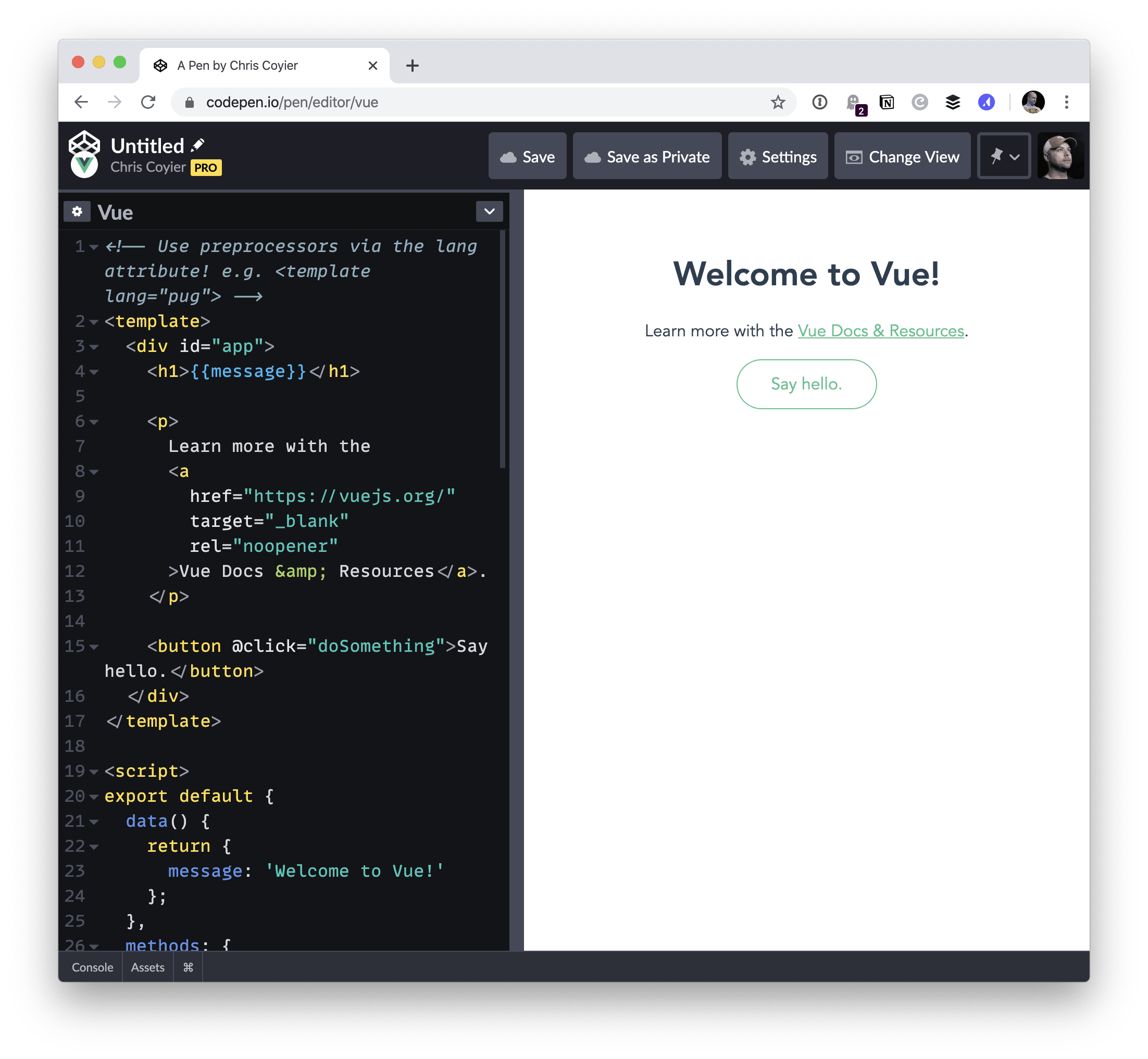 Example Simple Vue File A Custom Editor Just for Vue Single File Components (.vue Files ...