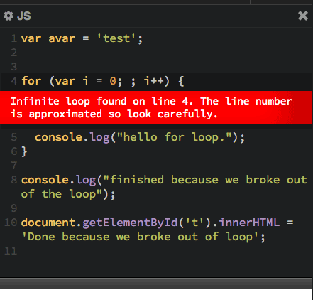 You Can Adjust The Infinite Loop Protection Timing - CodePen Blog