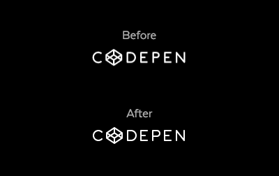 CodePen logo before/after