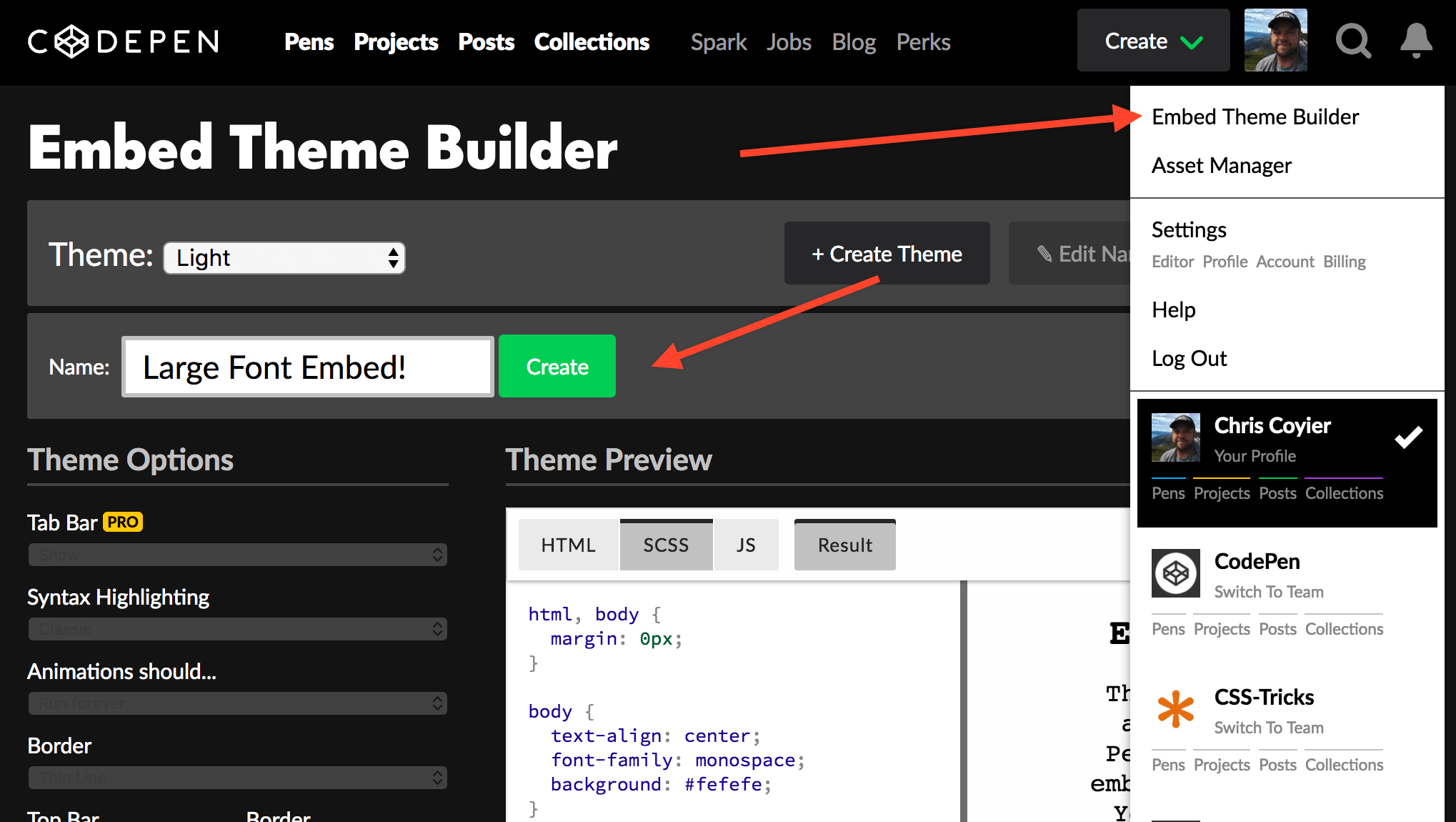 Say You Want to Create a Large-Font Embedded Pen - CodePen Blog