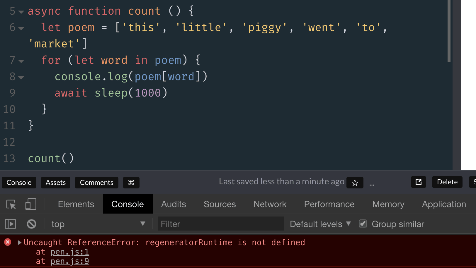 Using `async` in Pens - CodePen Blog