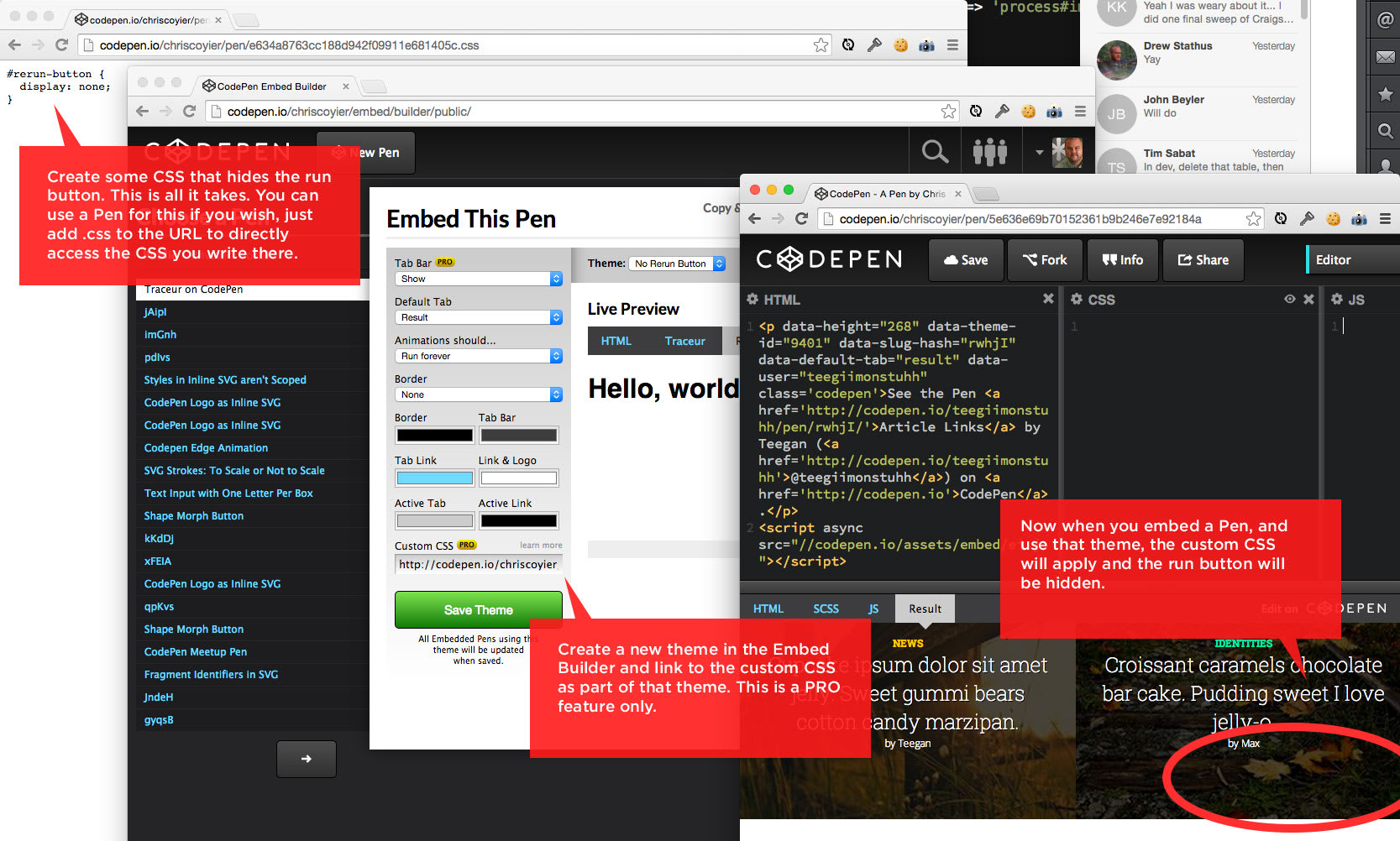 Hide The Rerun Button On Embedded Pens CodePen Blog