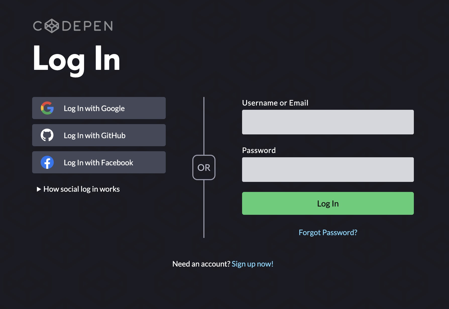Google Log In - CodePen Blog