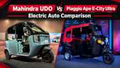 Mahindra UDO vs Piaggio Ape E-City Ultra: Electric Auto Comparison