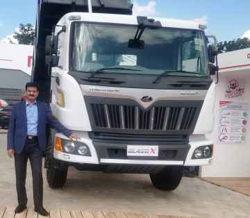 Mahindra showcases new BLAZO X Tipper at EXCON 2019