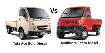 Comparison of Tata Ace Gold Diesel vs Mahindra Jeeto mini trucks