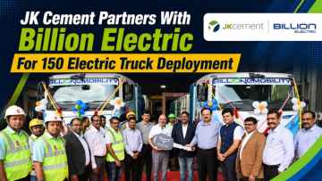 JK Cement Partners With Billion Electric For 150 Electric Truck Deployment