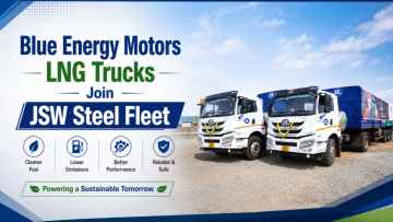 Blue Energy Motors LNG Trucks Join JSW Steel Fleet