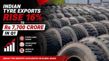 Indian Tyre Exports Rise 16% To Rs 7,700 Crore In Q1