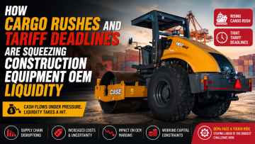 How Cargo Rushes And Tariff Deadlines Are Squeezing Construction Equipment OEM Liquidity