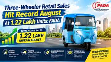 Three-Wheeler Retail Sales Hit Record August At 1.22 Lakh Units: FADA