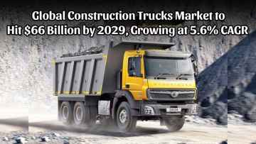 Global Construction Trucks Market to Hit $66 Billion by 2029, Growing at 5.6% CAGR 