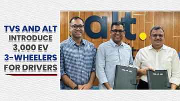 TVS and ALT Introduce 3,000 EV 3-Wheelers for Drivers