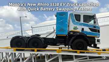 Montra’s New Rhino 5538 EV Truck Launched with Quick Battery Swapping Feature