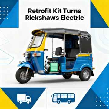 Retrofit Kit Turns Rickshaws Electric