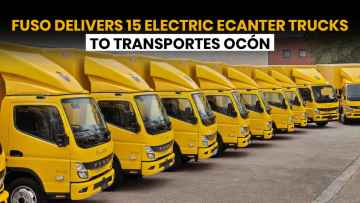 Fuso Delivers 15 Electric eCanter Trucks to Transportes Ocón