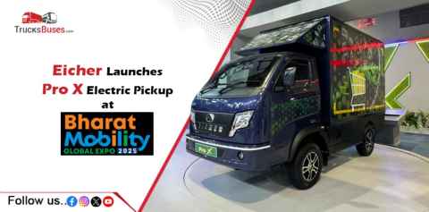 Eicher Launches Pro X Electric Pickup at Bharat Mobility Global Expo 2025