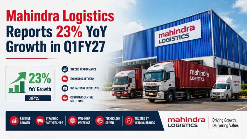 Mahindra Logistics Reports 23% YoY Growth in Q1FY27