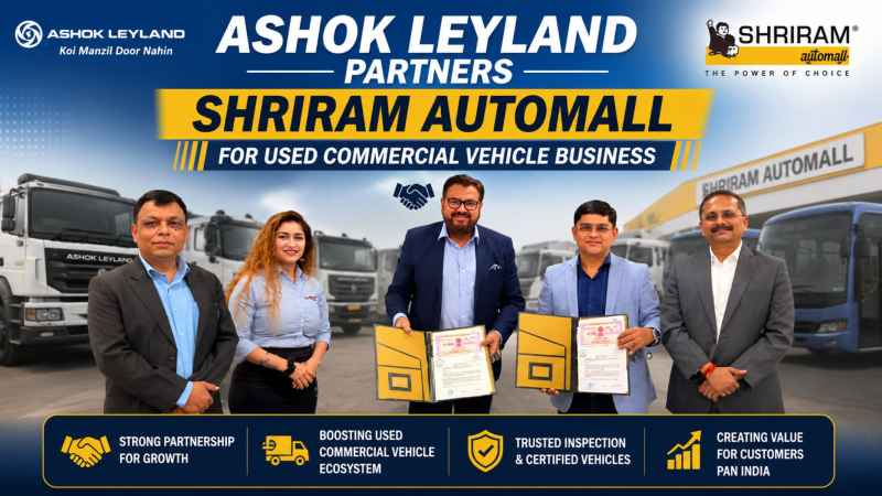 Ashok Leyland Partners Shriram Automall for Used Commercial Vehicle Business
