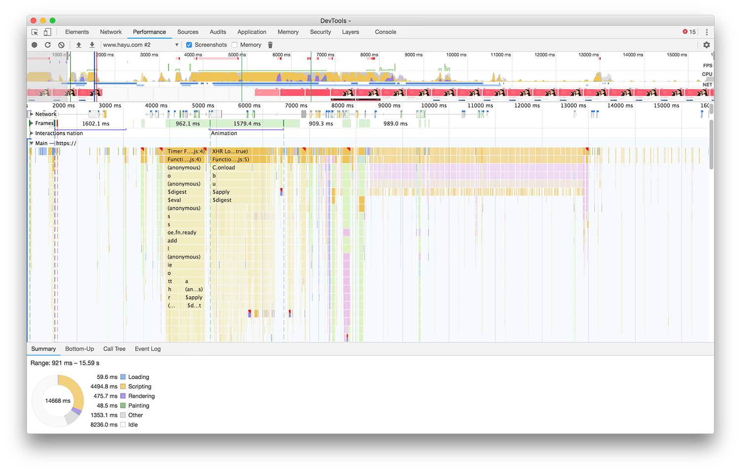 Chrome DevTools’ Performance panel