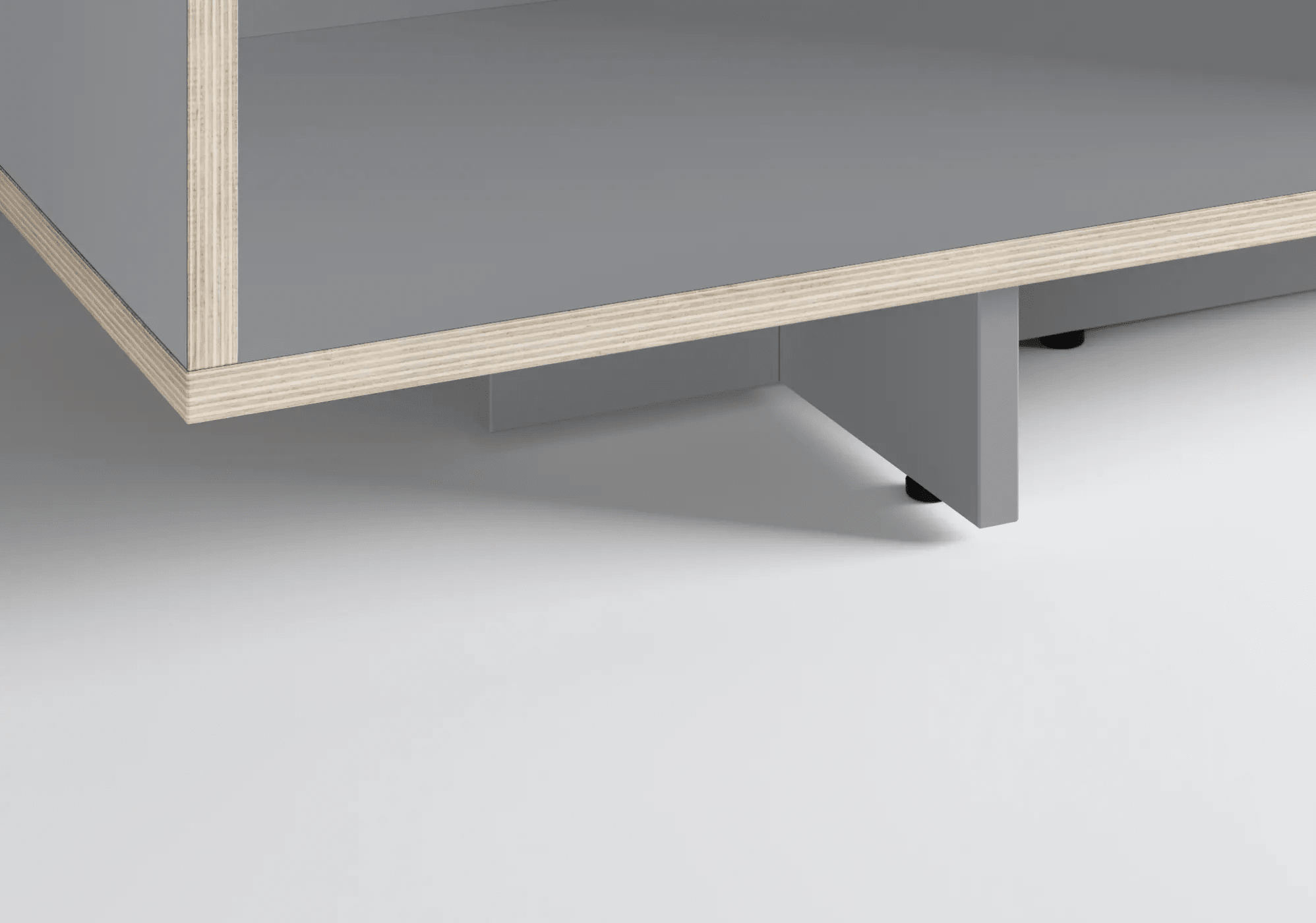 Bedside Table in Grey with Backpanels 5