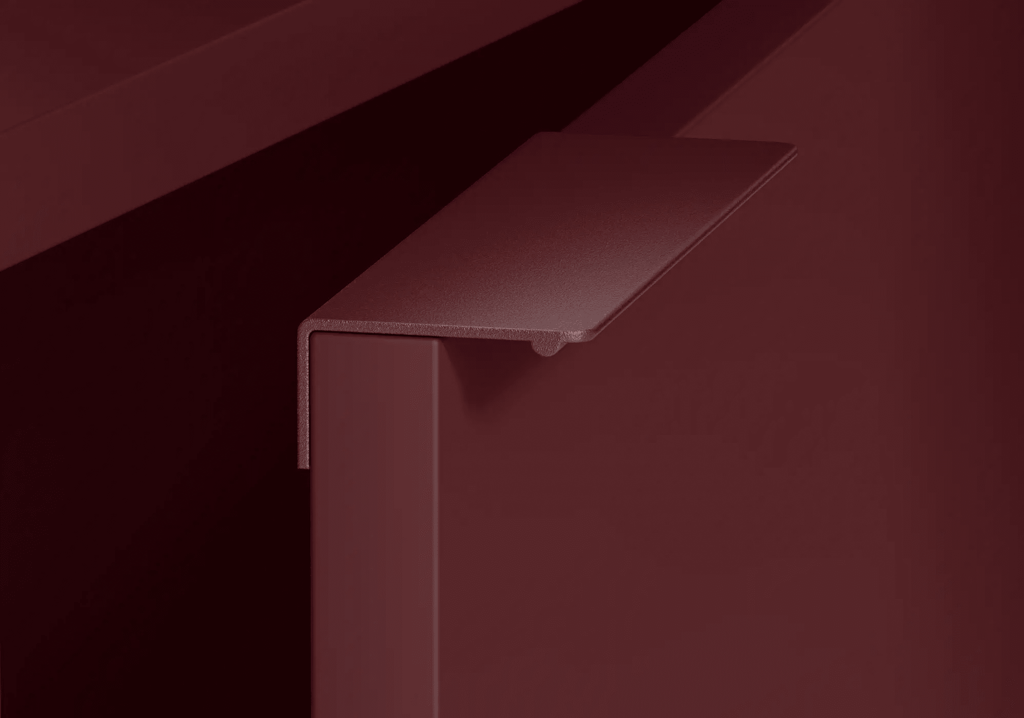 Grande Table de Chevet en Rouge Bordeaux avec Tiroirs, Panneaux Arriere et Pieds - 78x53x40cm 4
