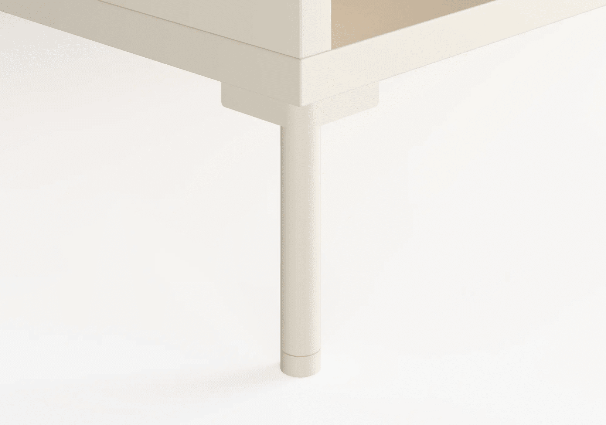 Table de Chevet en Beige avec Portes et Panneaux Arriere 8