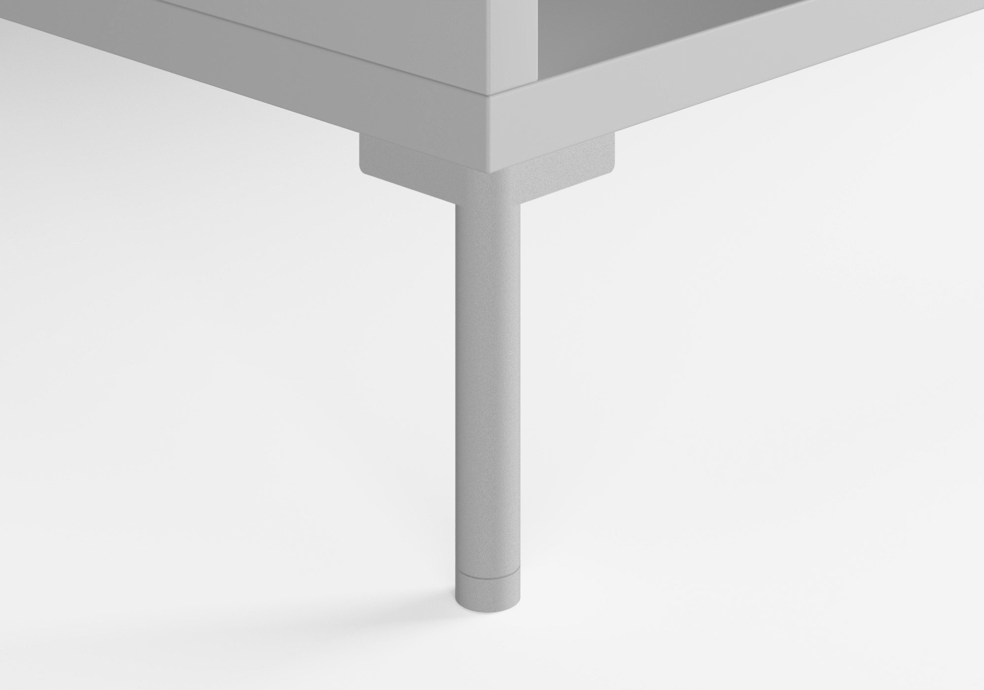 Grosser Grau Nachttisch mit Schubladen, Ruckwanden und Beine - 78x53x40cm 8