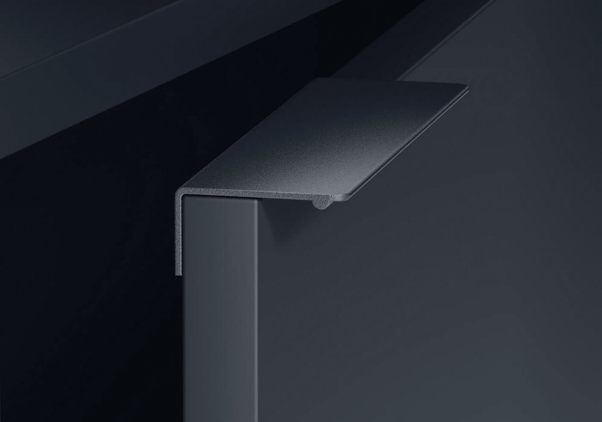 Grosser Mitternachtsblau Nachttisch mit Türen, Ruckwanden und Beine - 51x83x32cm 4