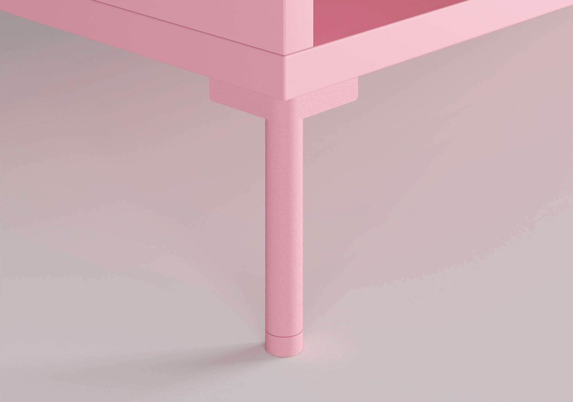 Grande Table de Chevet en Reisinger Pink avec Panneaux Arriere - 60x73x32cm 8