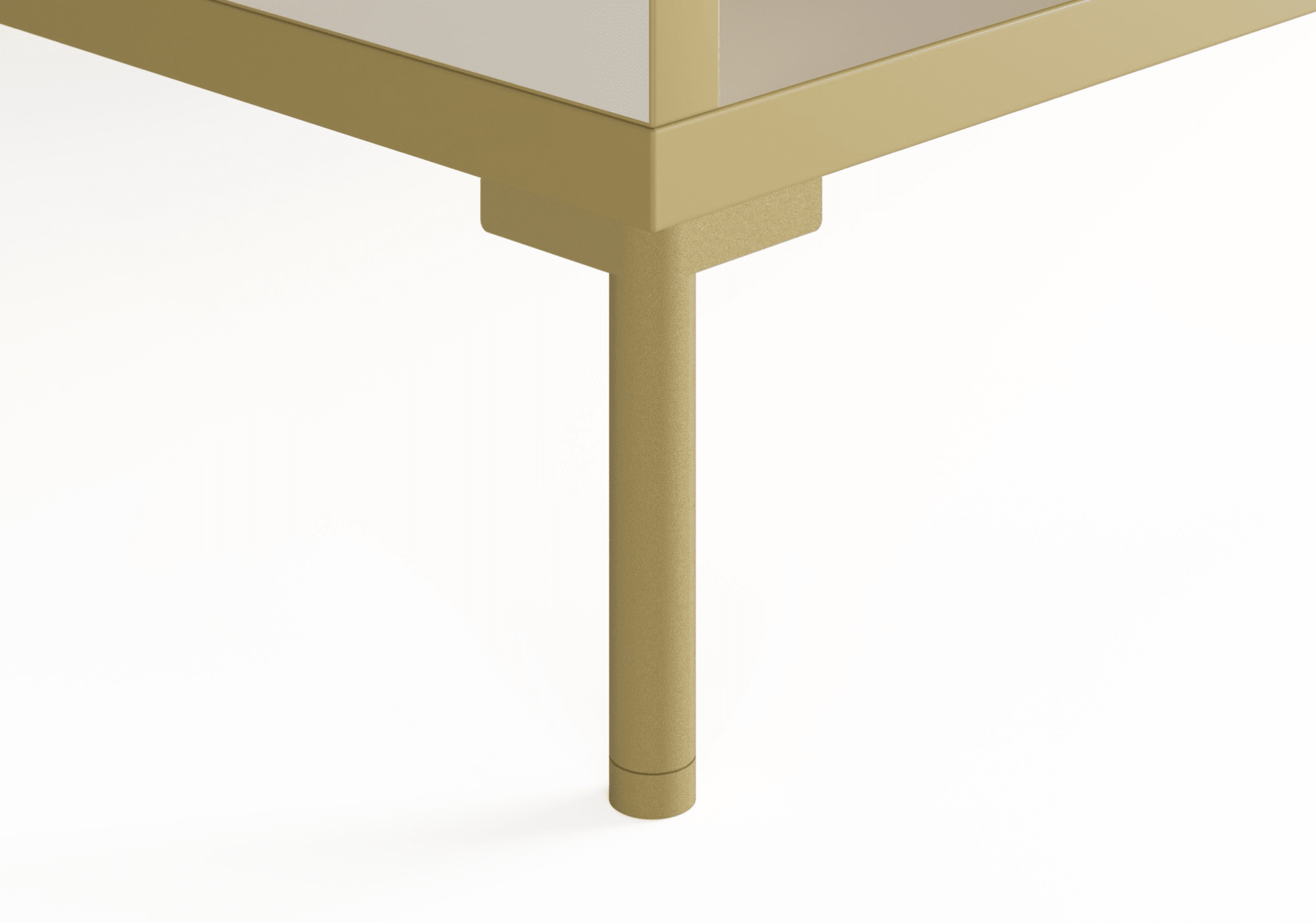 Table de Chevet en Sable et Jaune avec Portes et Tiroirs 8