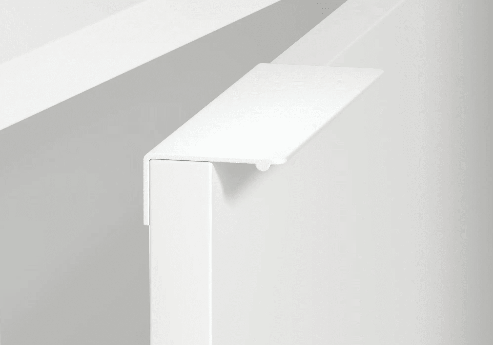 Grosser Weiß Nachttisch mit Schubladen, Ruckwanden und Beine - 78x53x40cm 4