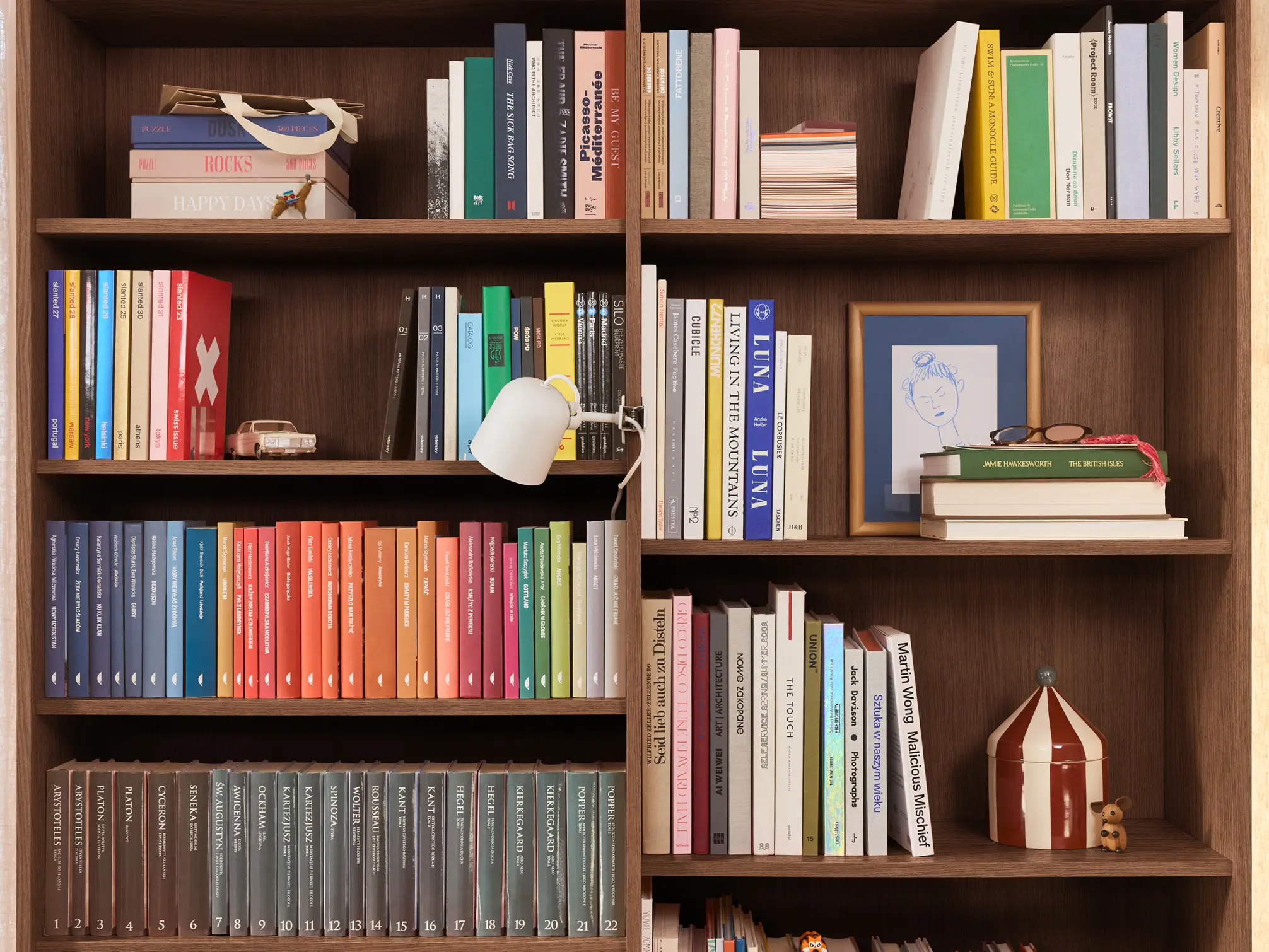 Bibliothèque en Effet Bois Foncé 2