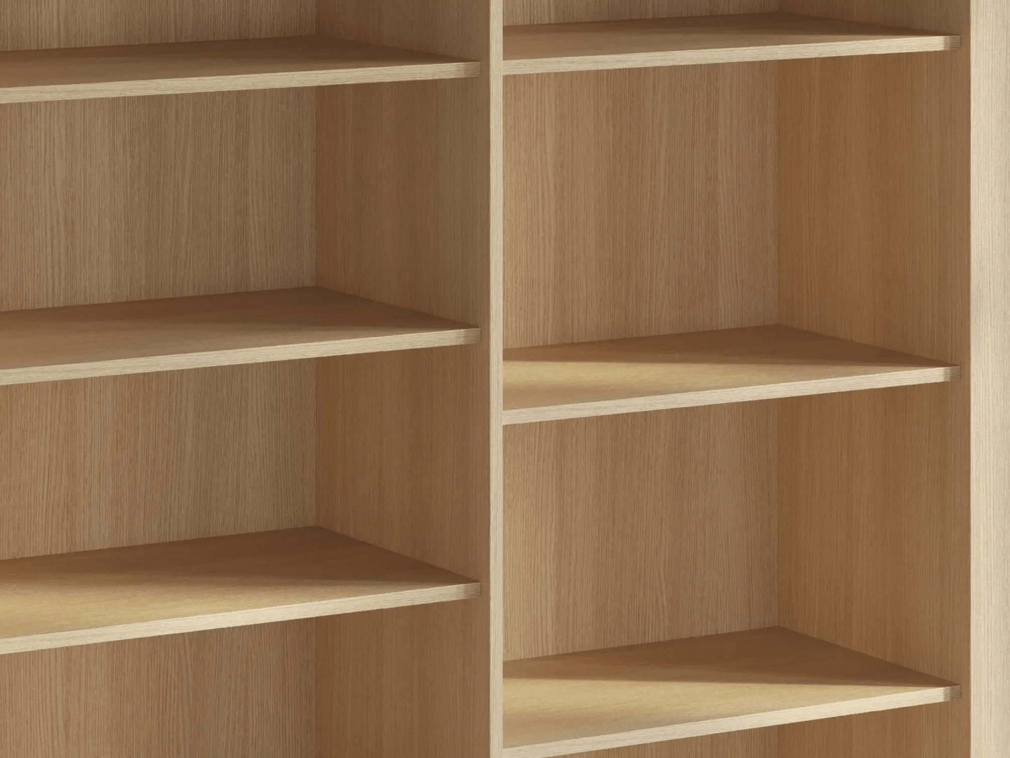 Bookcase in Light Wood Effect with External Drawers 5