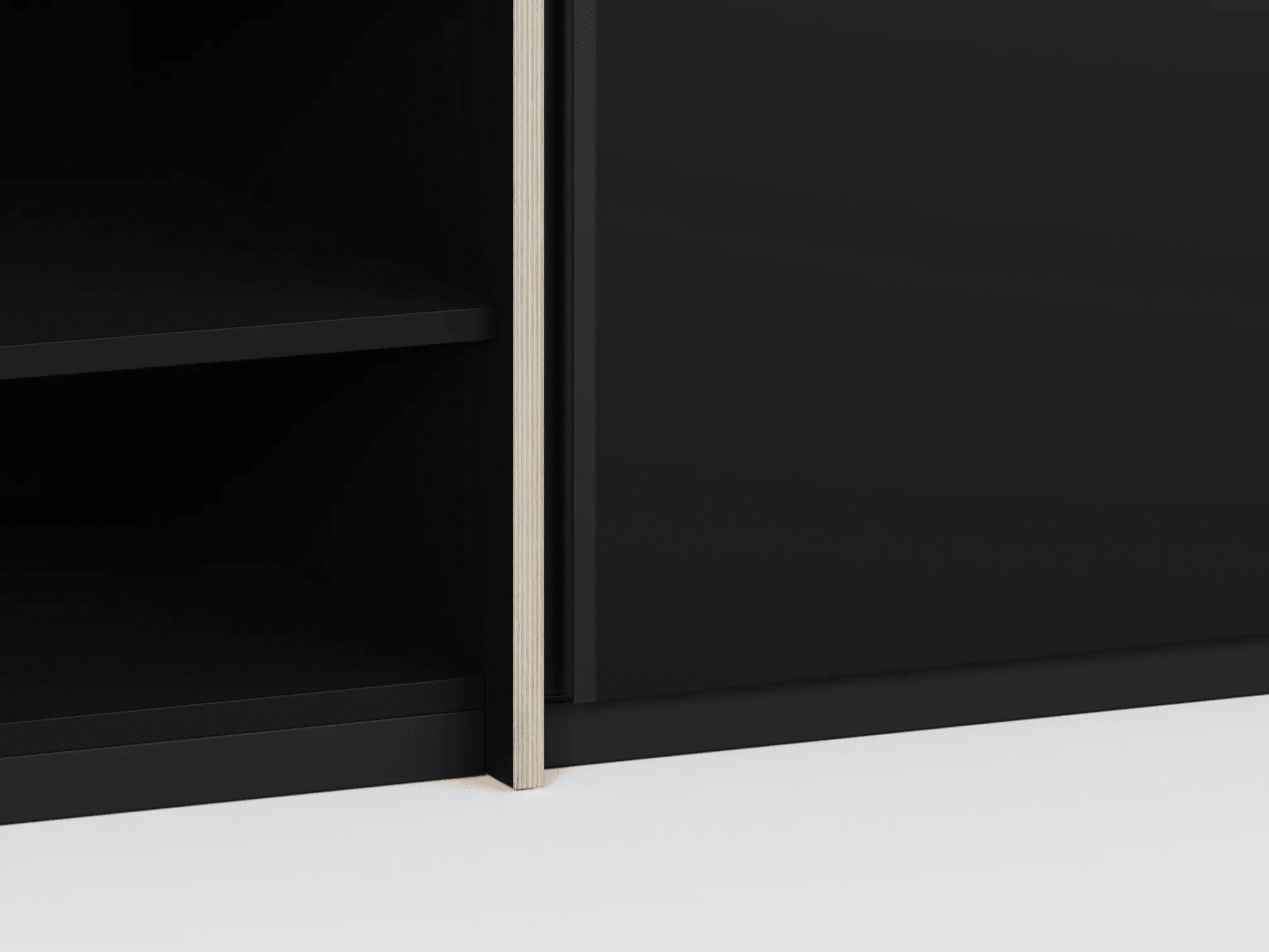 Bookcase in Black with External Drawers 4