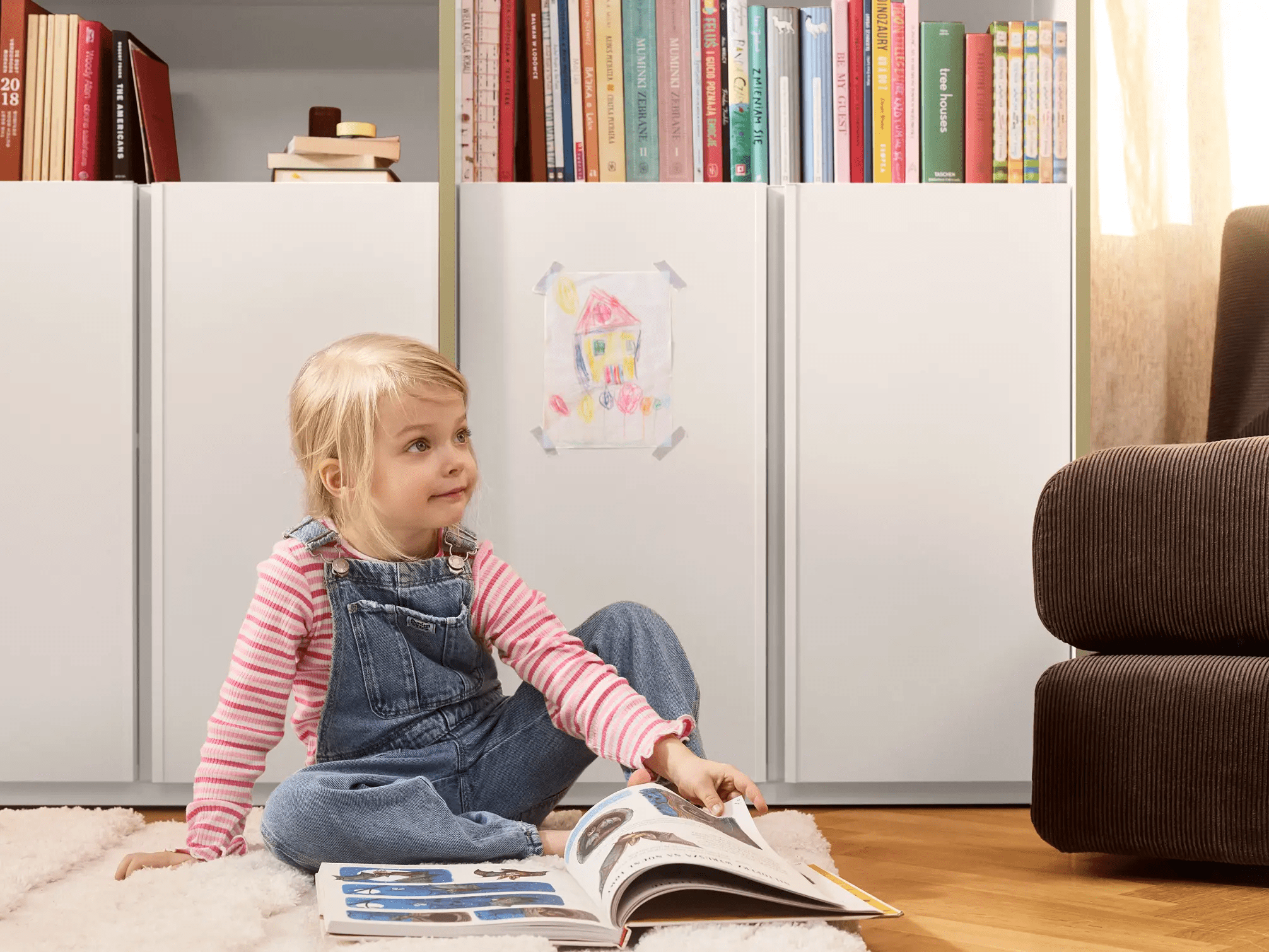 Bücherregal in Sand und Gelbe 3