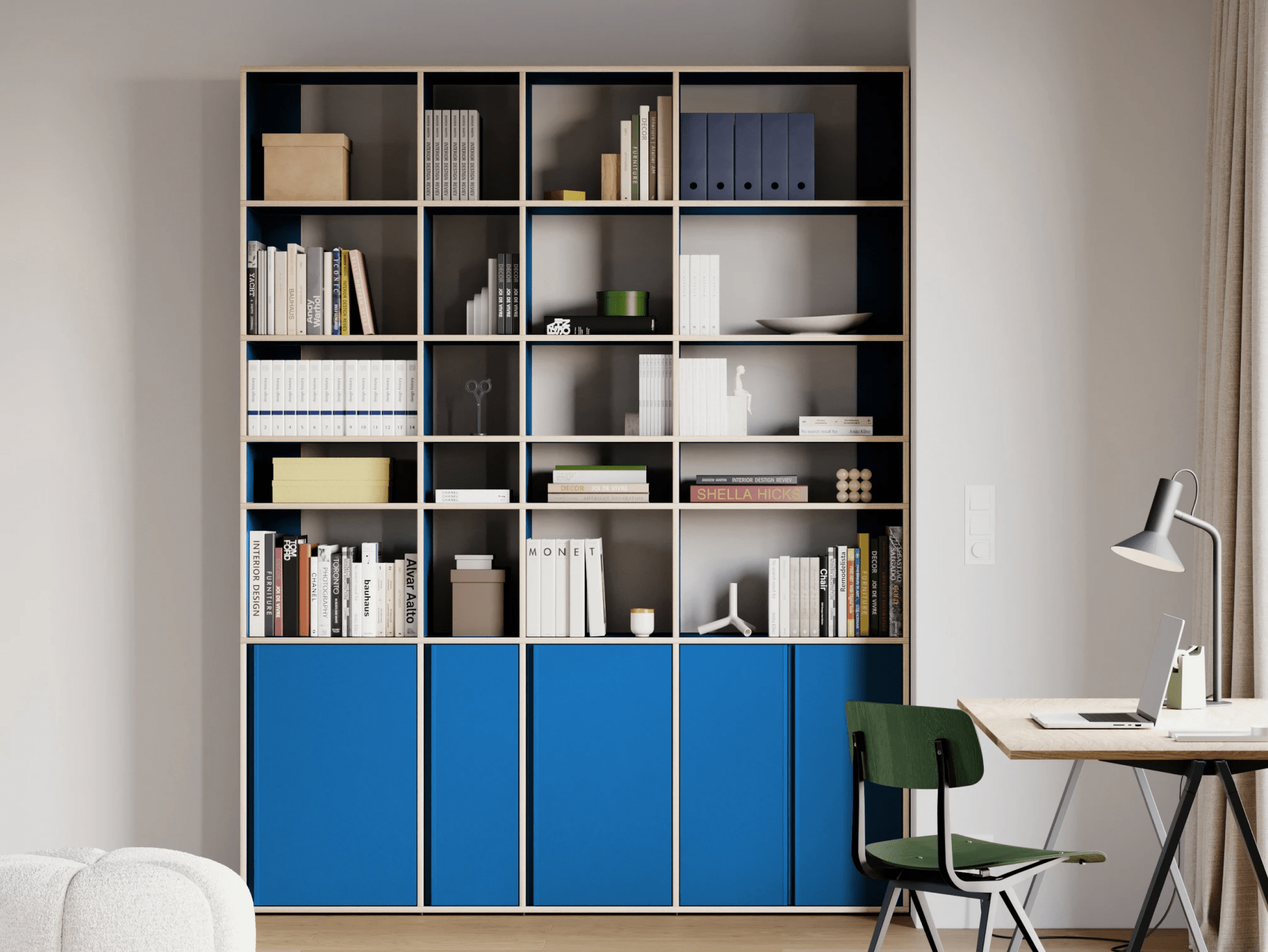 Bücherregal in Blau 2