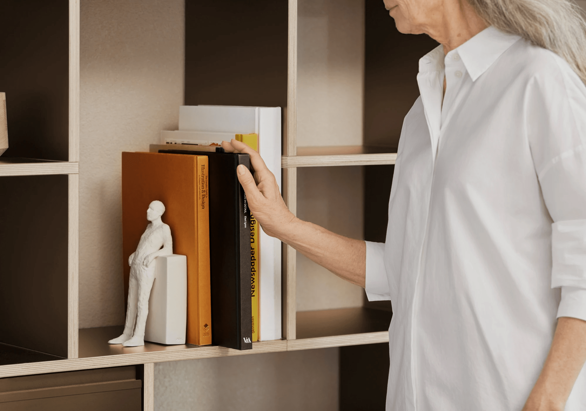 Bookcase in Brown with Doors 3