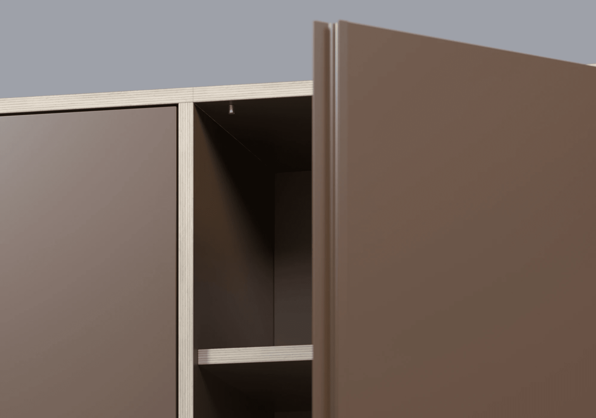 Bookcase in Brown with Doors and Drawers 6