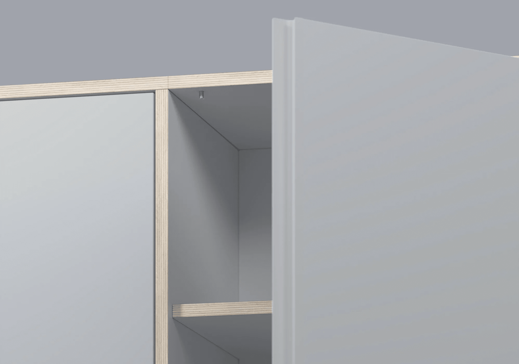 Bookcase in Grey with Doors 6