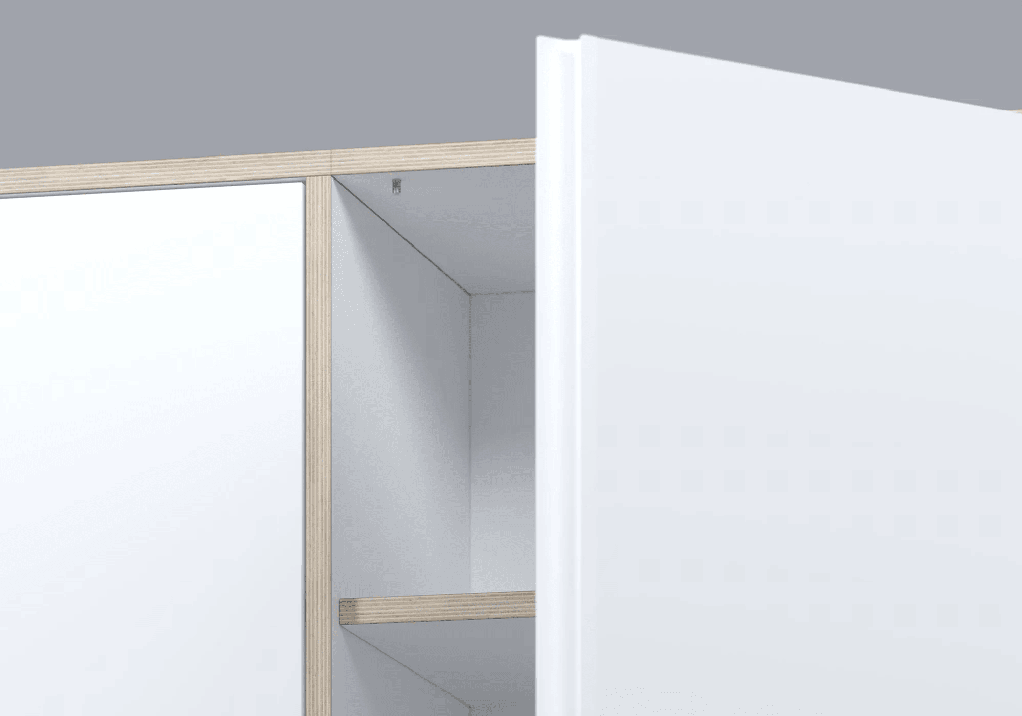 Bookcase in White with Doors 6