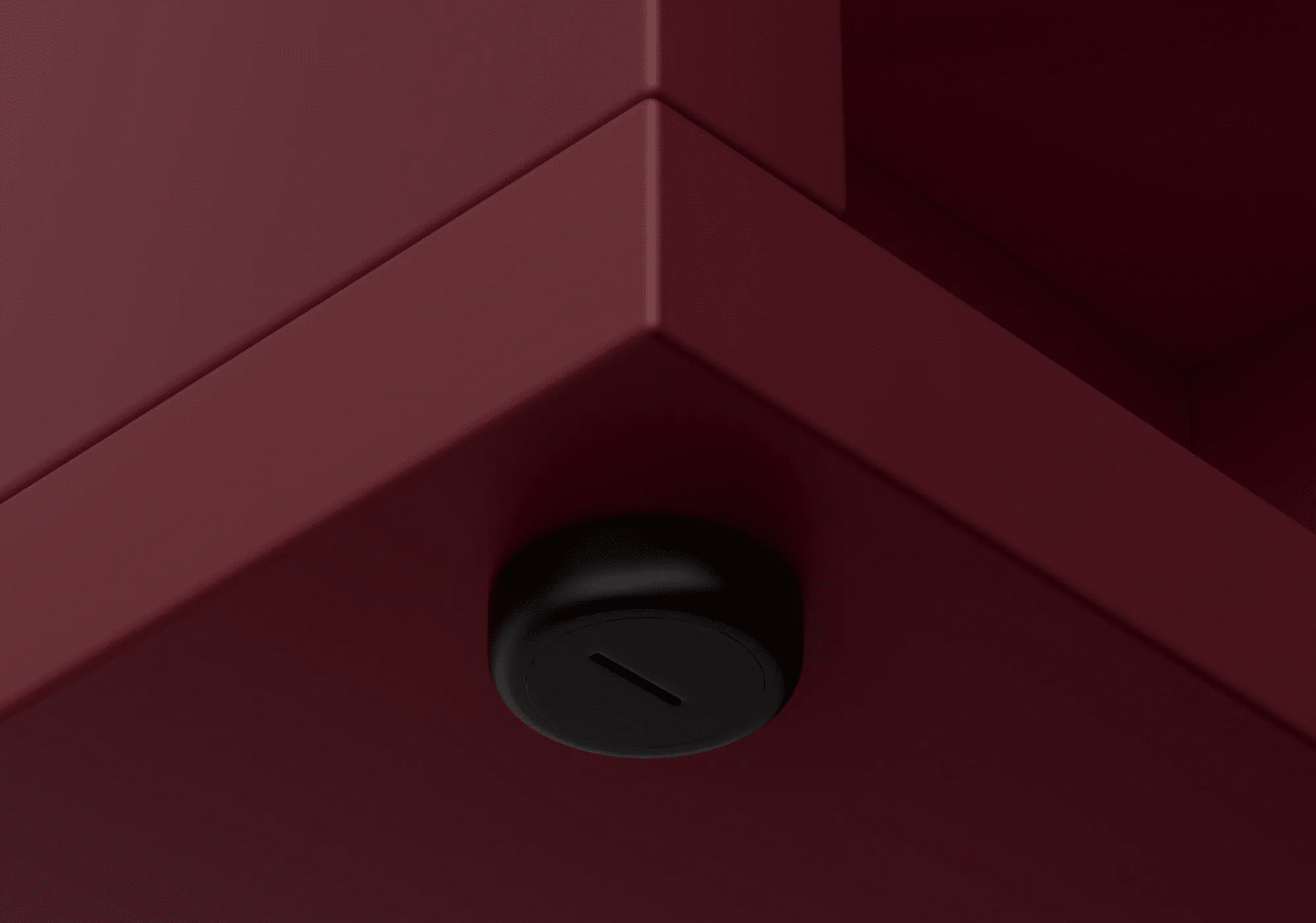 Bokhylla i Rödbrun med Dörrar och Lådor 4