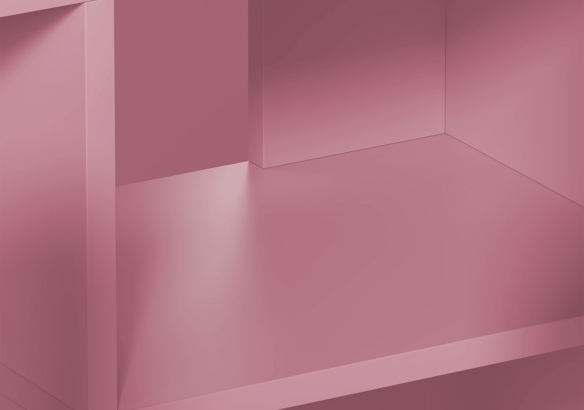 Bücherregal in Reisinger Pink mit Türen und Schubladen 6