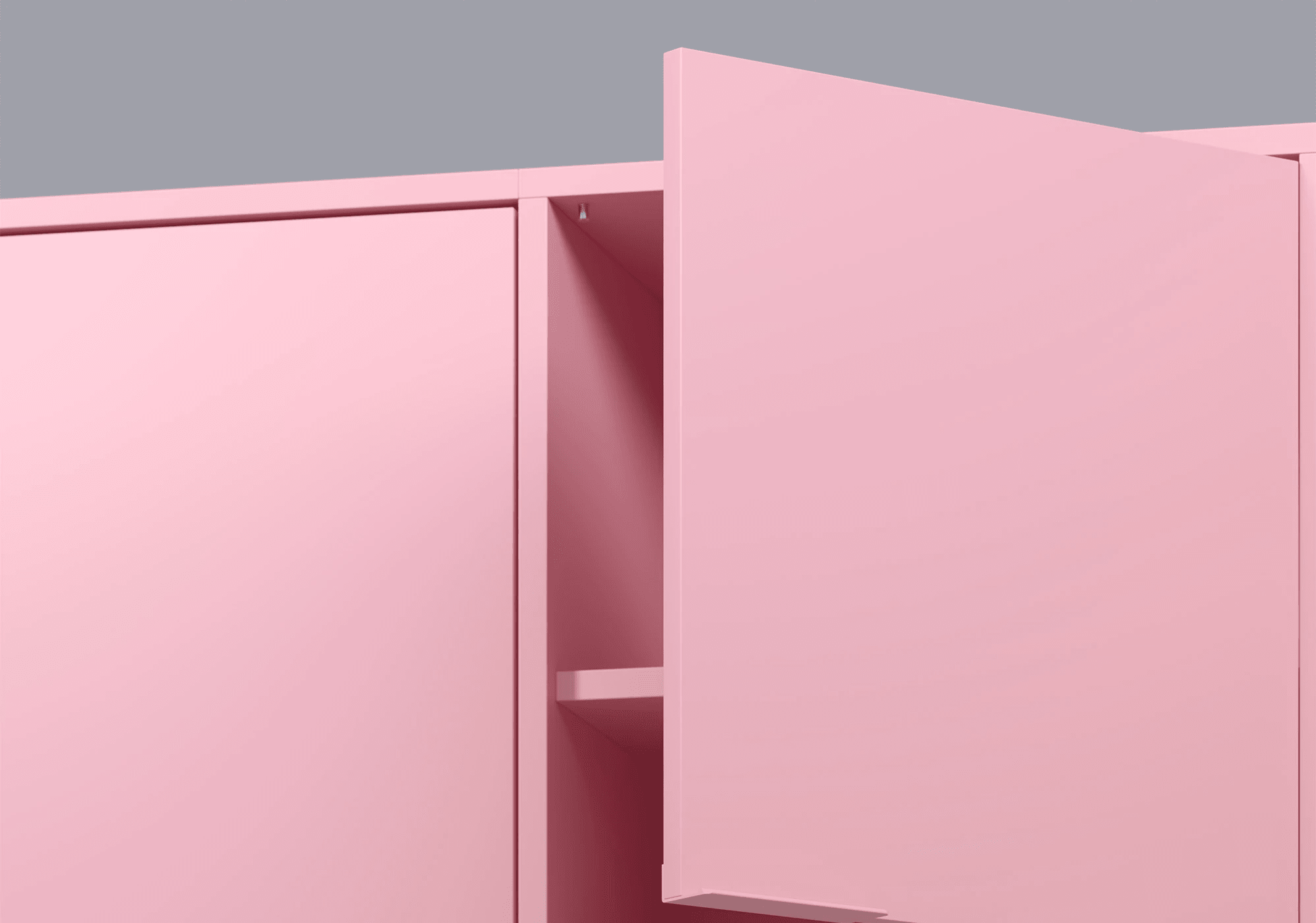 Bookcase in Reisinger Pink with Drawers 8