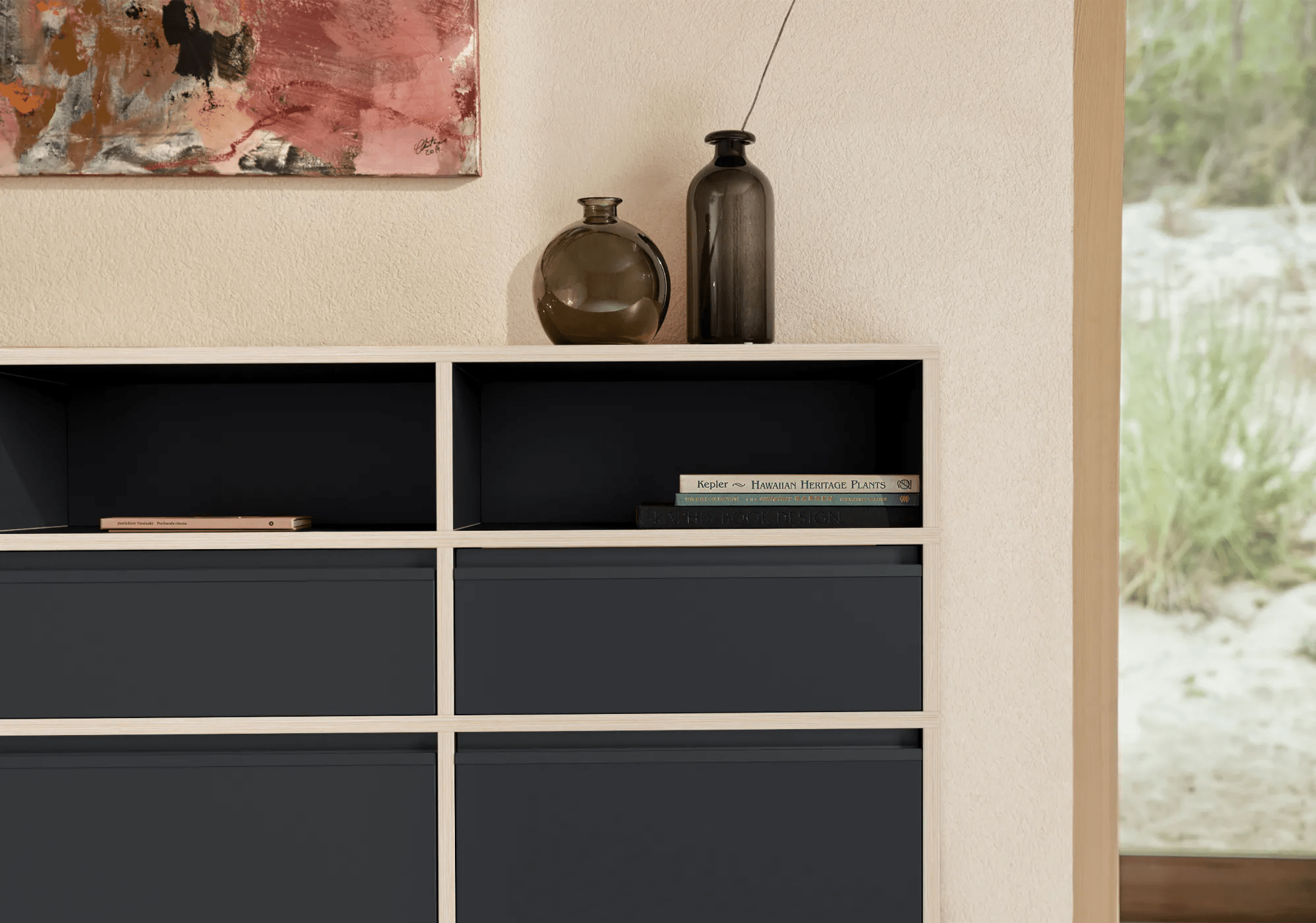 Chest Of Drawers in Black with Plinth 2