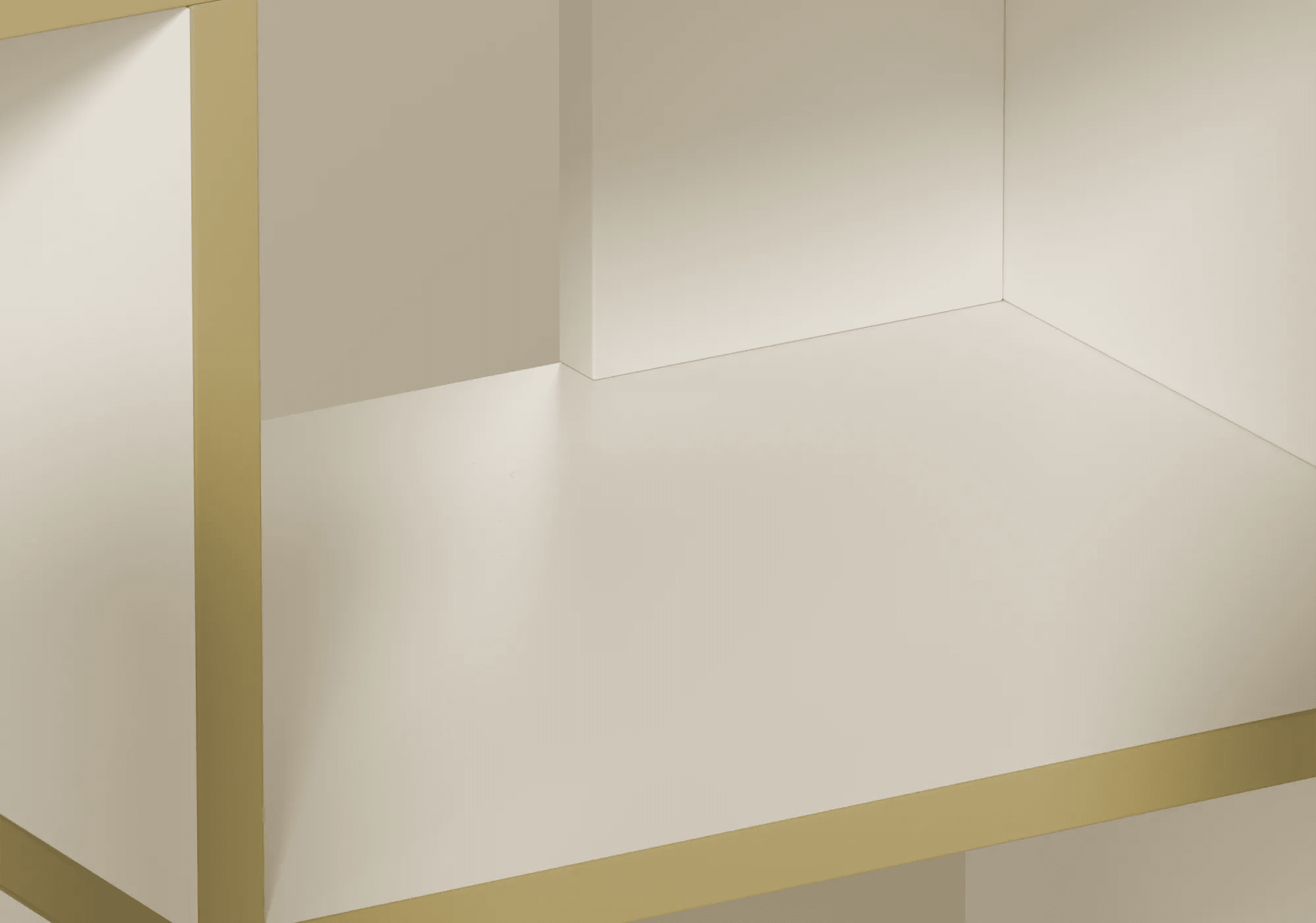 Små Sand + Mustard Yellow 2-Lådor Byrå med Dörrar, Bakpaneler och Ben - 93x43x40cm 6