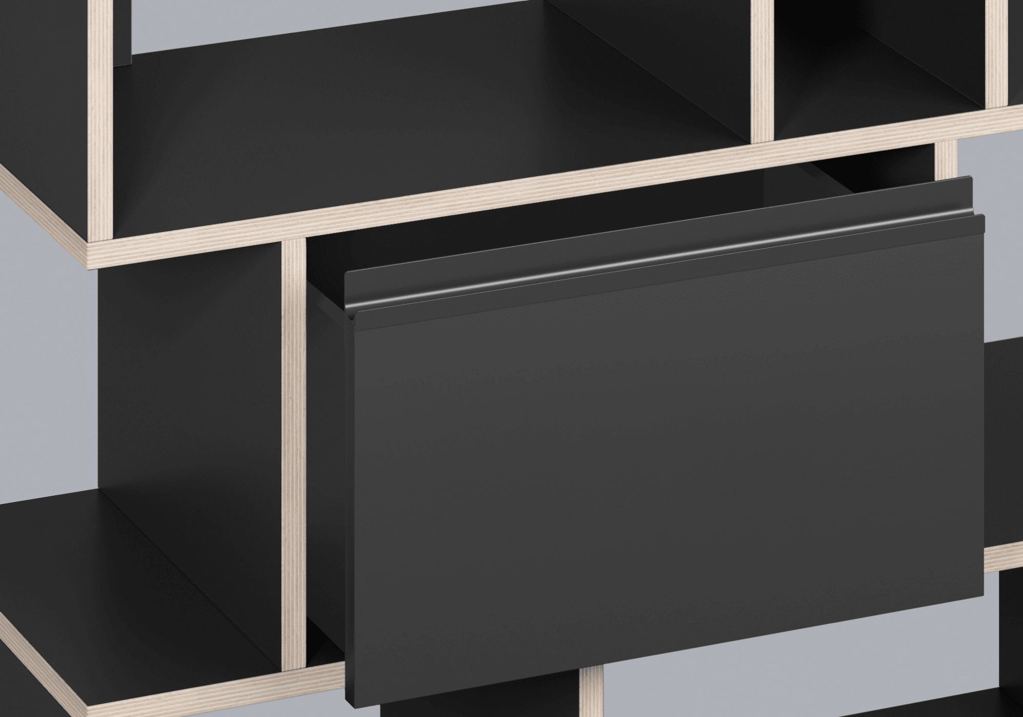 Chest Of Drawers in Black with Backpanels 8